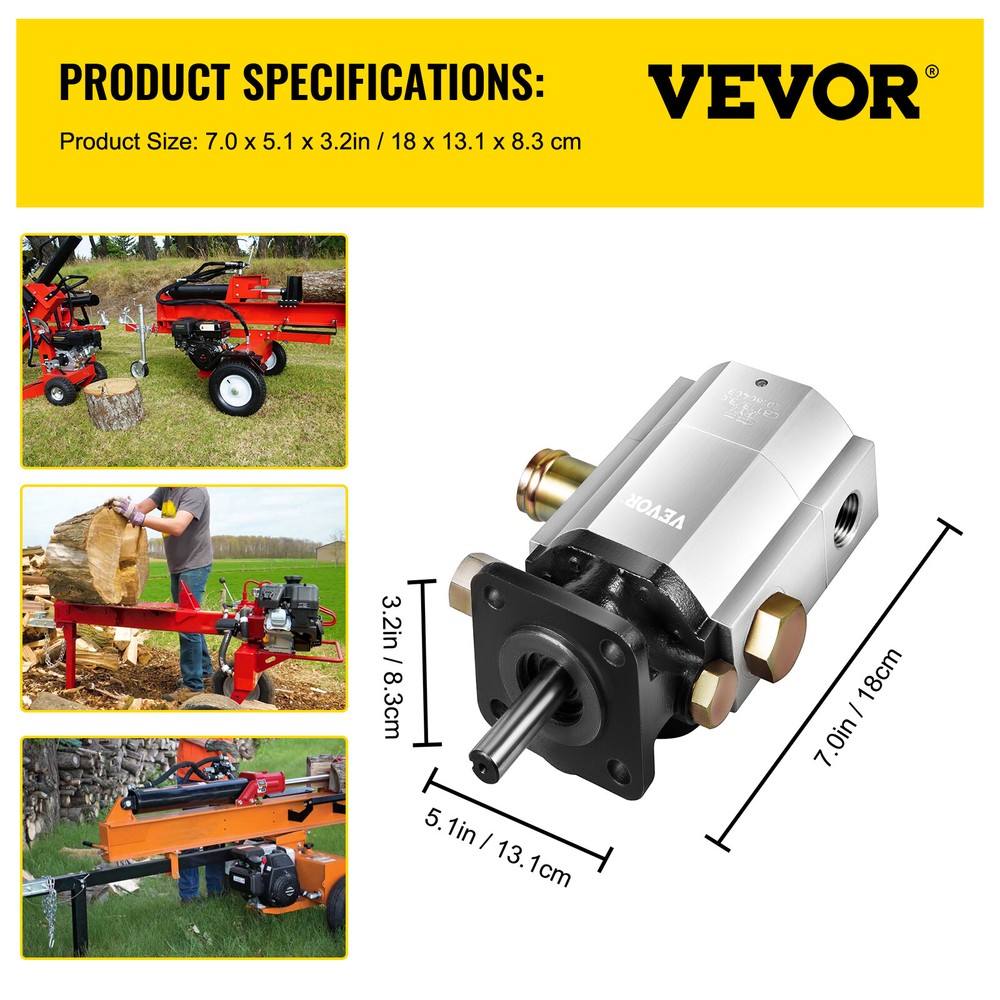 Hydraulic Pump for Log Splitters 13 GPM 2 Stage 3000 PSI Hyd Log Splitter Pump