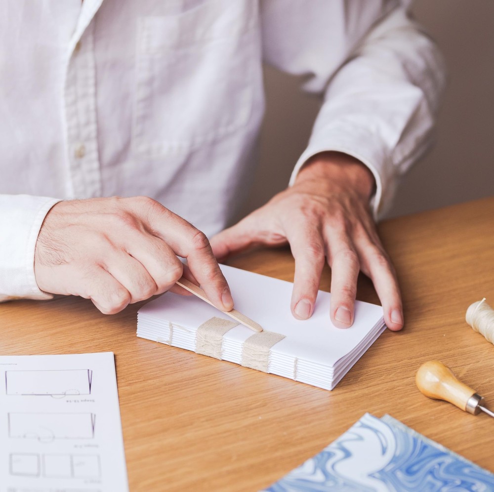 DIY Bookbinding Kit: Create 3 Custom Soft-Cover Notebooks with Tools & Guide