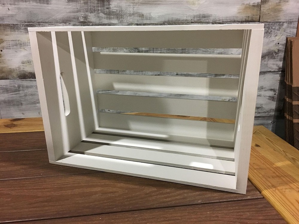 White Decorative Wooden Crate