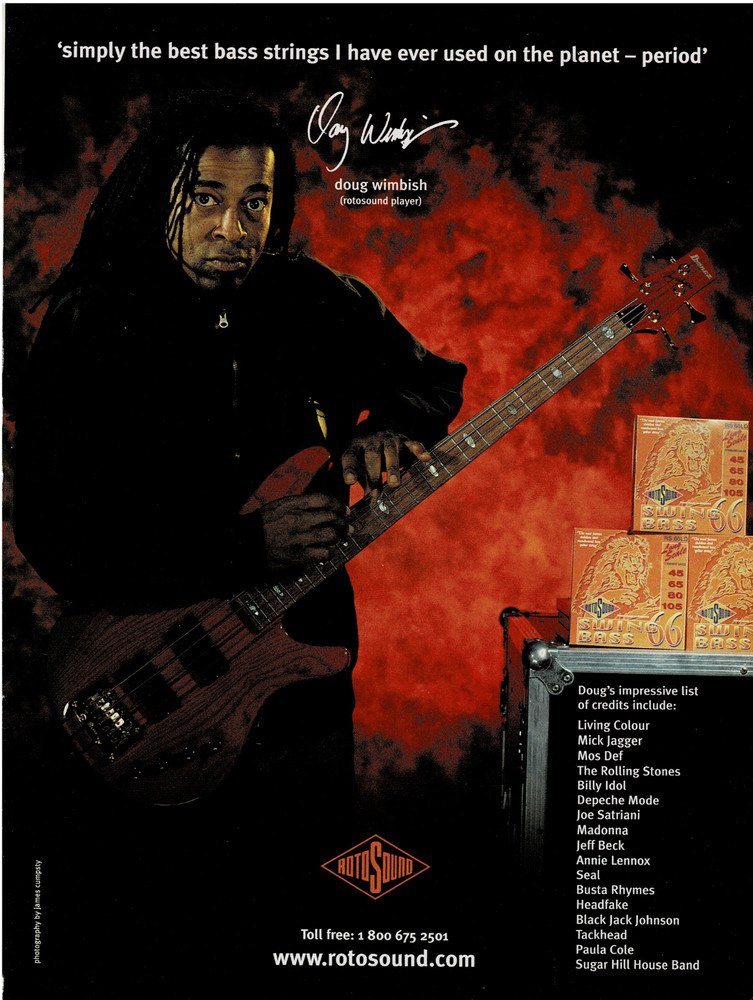 DOUG WIMBISH - ROTOSOUND - 2004 Print Ad