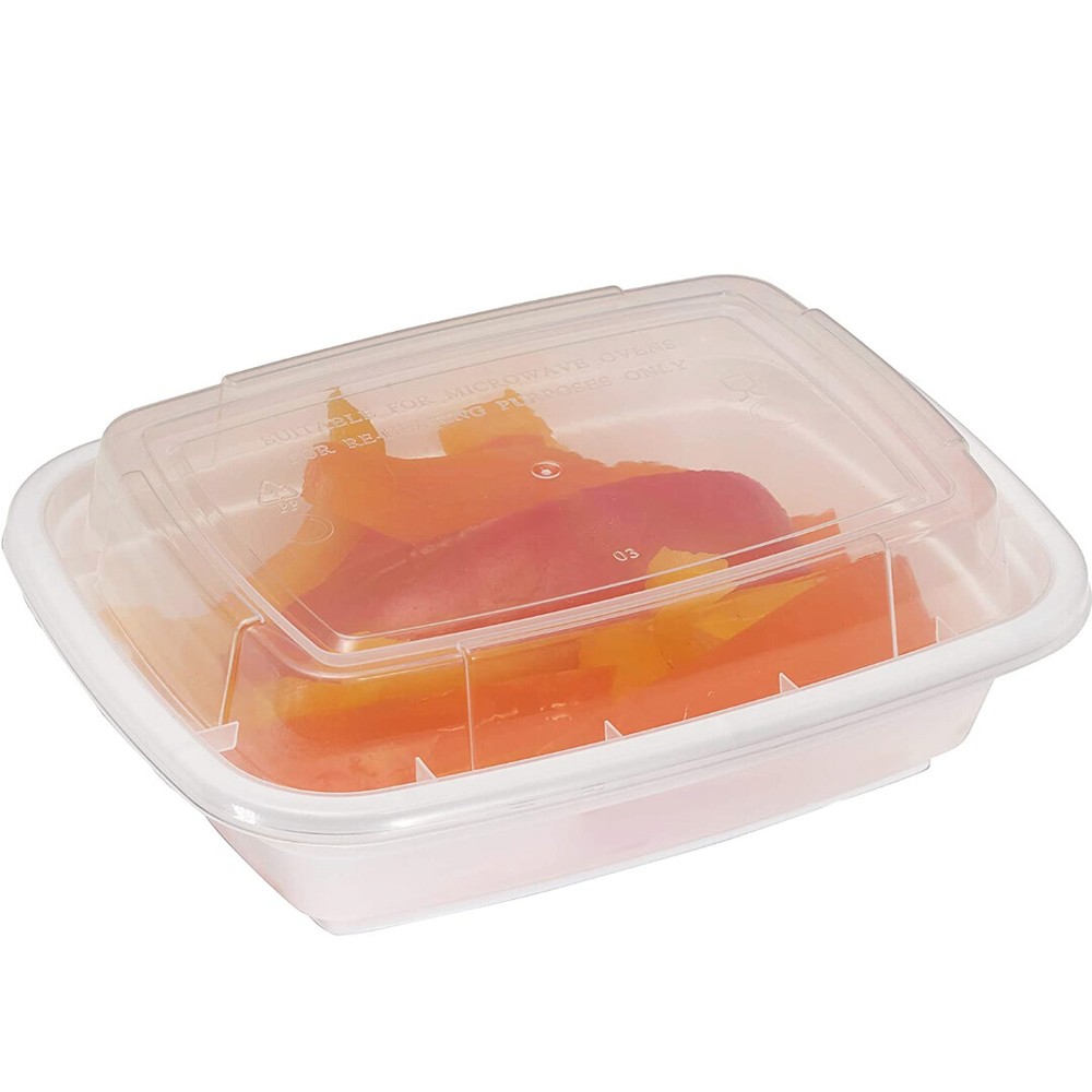 450 Pack - White Meal Prep Containers Rectangle Containers with Lids 12 oz.
