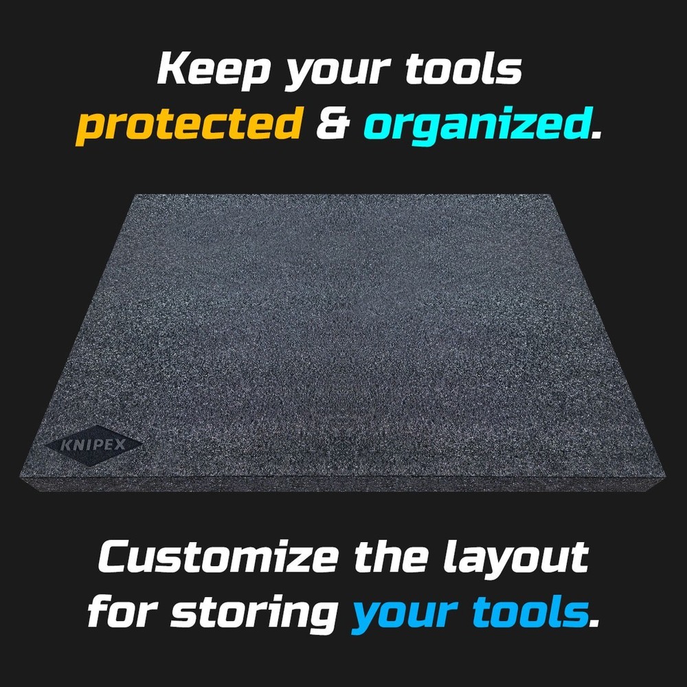 KNIPEX dark shadow foam tool tray insert storage organizer toolbox tool kit set