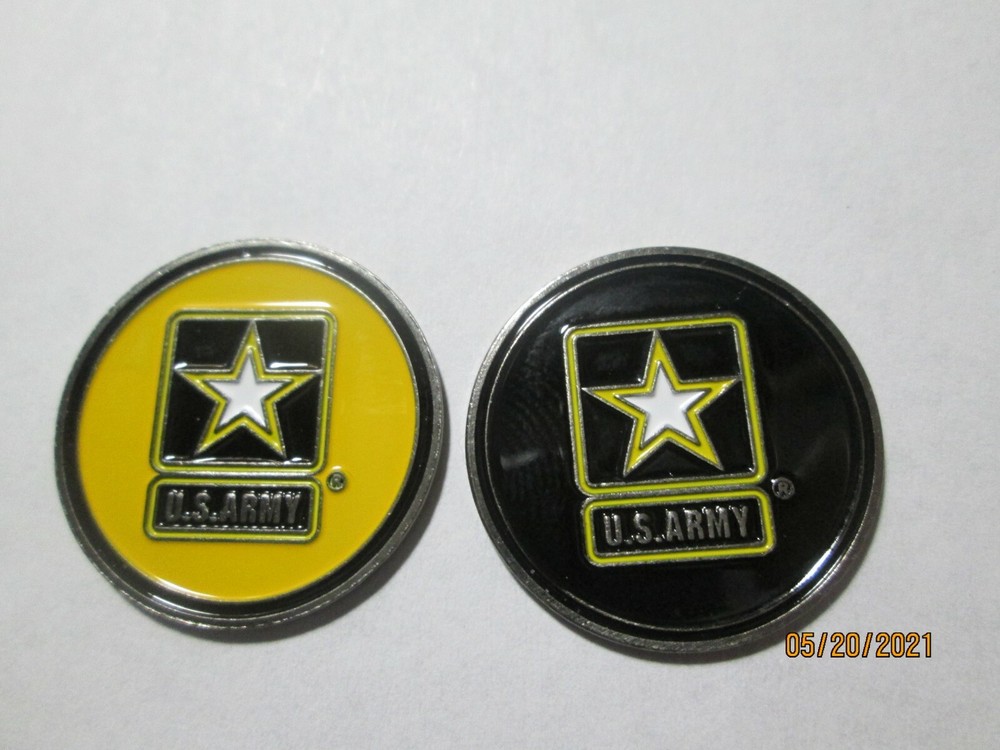 NEW! US Army Golf Ball Marker 2 Sided