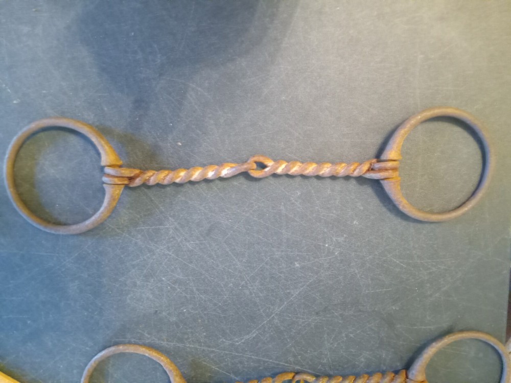used fixed ring bit  Twisted wire 5 1/2 in vintage iron
