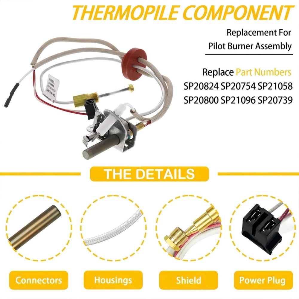 SP20824 750mV Thermocouple Replacement For Rheem For Ruud Water Heater SP20754
