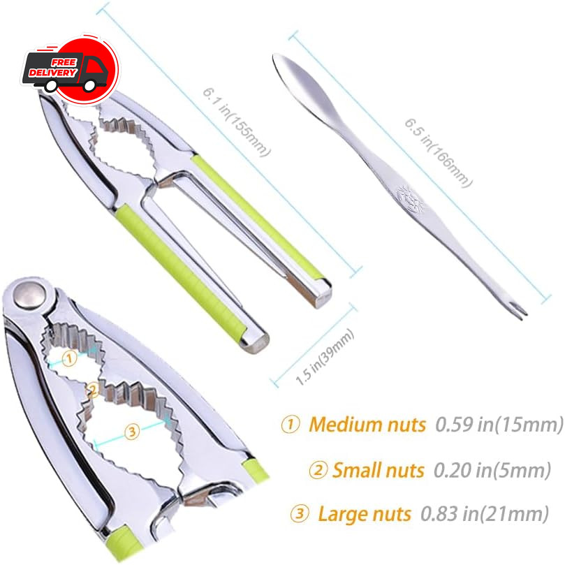 Nut Cracker, Nutcracker, Seafood Tools, Walnut Cracker for All Nuts, Heavy Duty