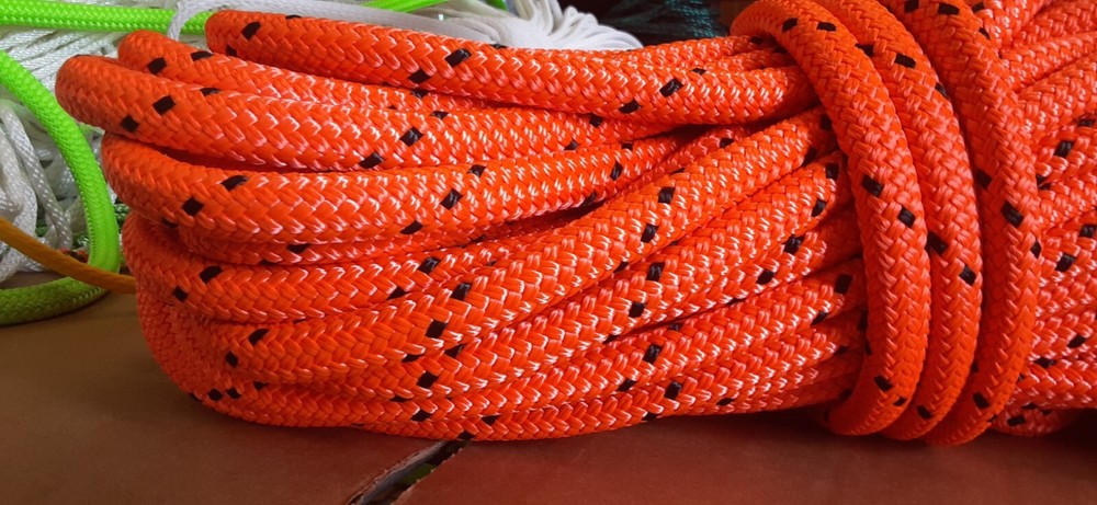 5/8 " x 28 ft.Premium Double Braid-Yacht Braid Polyester Rope .Orange/Black
