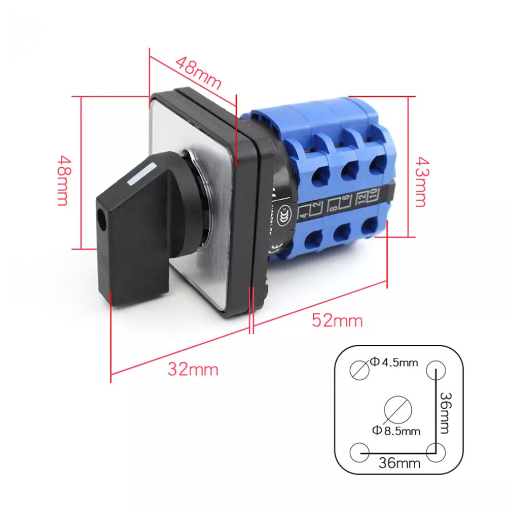 Universal Transfer Switch LW26-20/3 Motor Forward And Reverse Switch Rotary