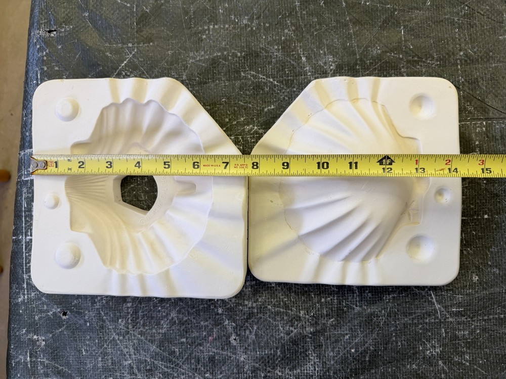 VINTAGE DUNCAN CERAMIC MOLD #DM-468A SHELL SOAP DISH