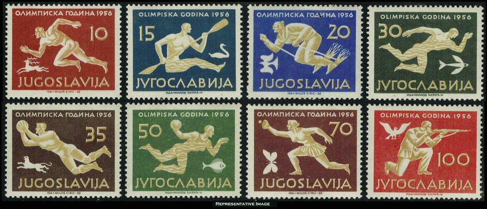 Yugoslavia Scott 461-468 Unused hinged.