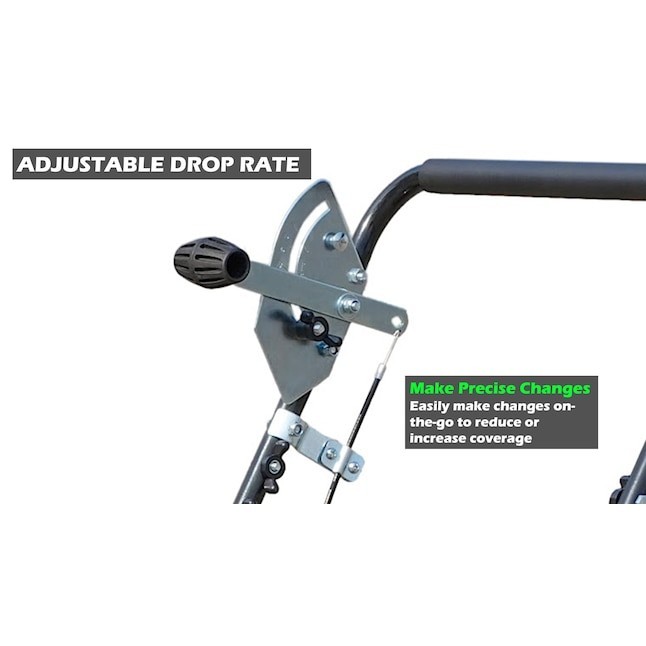 Yard Commander Drop Spreader 60-lb Capacity Compatible with Fertilizer, Seed