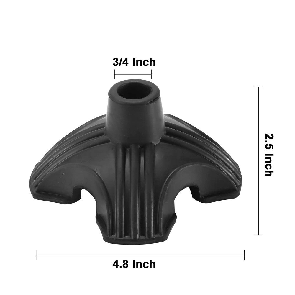 Cane Tip Self Standing 3/4 inch Quad Rubber Replacement for Walking Canes St...