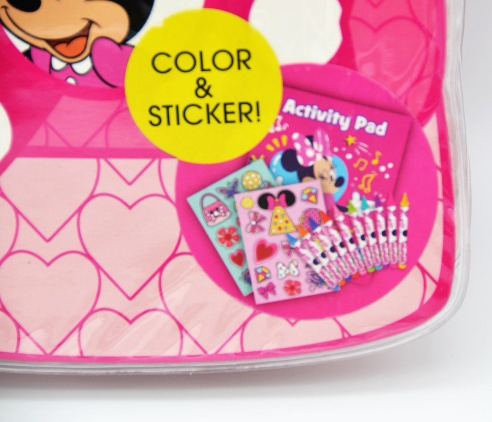 Bundle Lot Disney Junior Minnie Mouse Activity Stamp Sets Lip Smacker Chapsticks