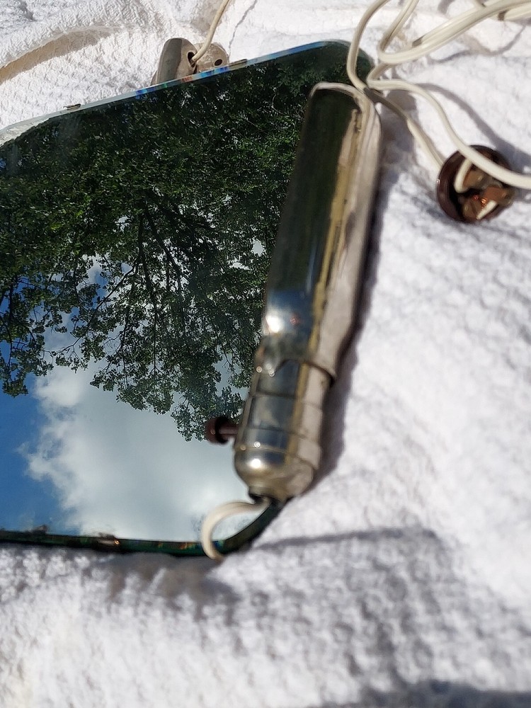 Vintage Art Deco Vanity Mirror with Working Side Lights