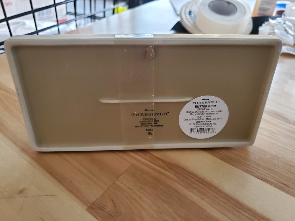 Threshold Stoneware Butter Dish - Chipped