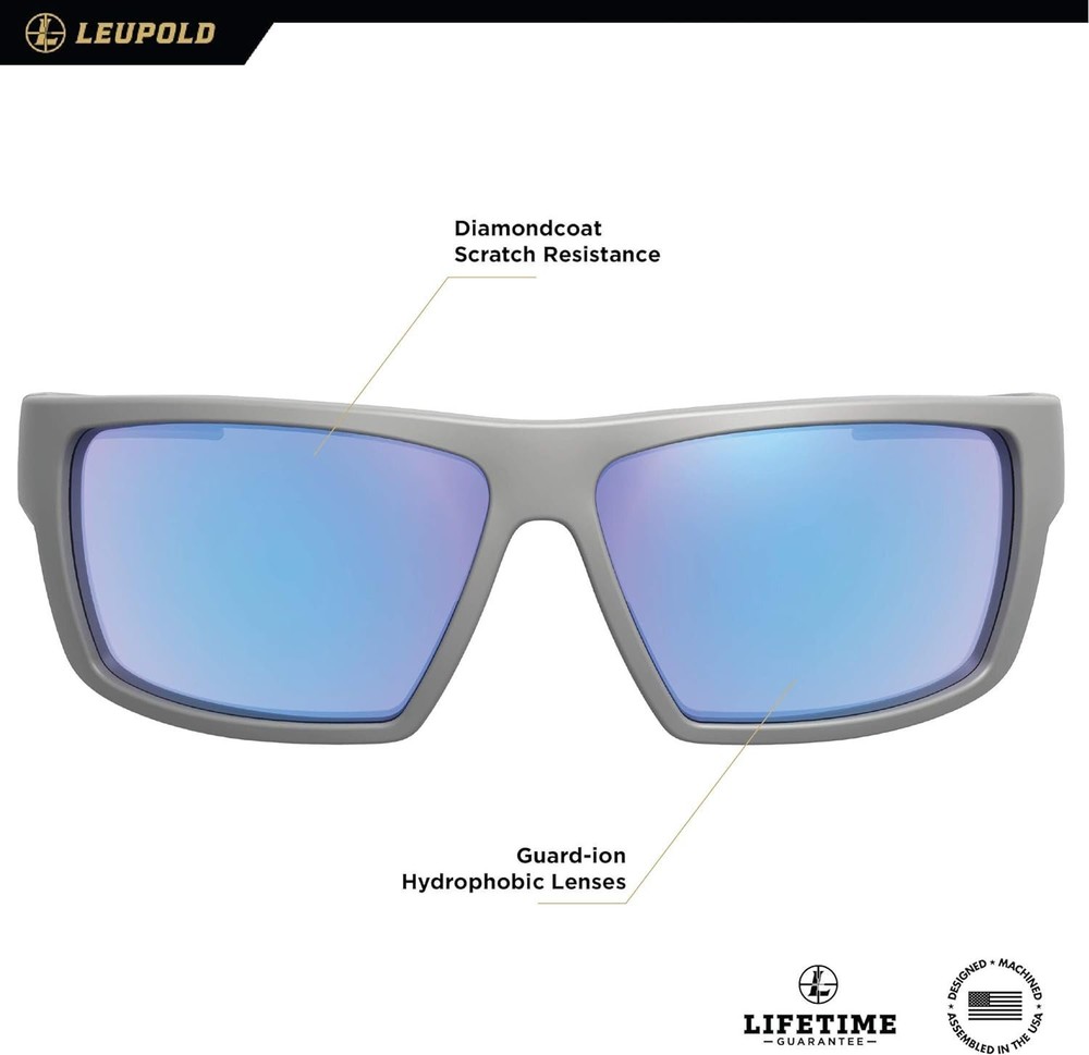 Leupold Switchback Performance Eyewear Grey with Blue Mirror Polarized Lenses