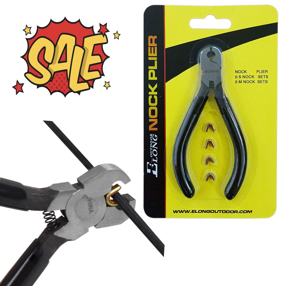 Archery Pliers 4Brass Buckle Clips Bow String Protect Nocking Points Accessories