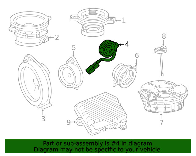 Genuine GM Windshield Pillar Speaker 26351490