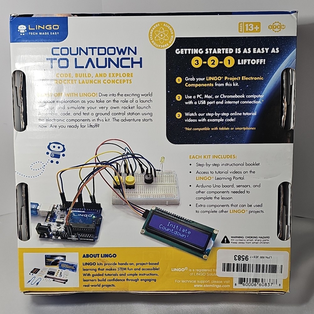 LINGO Countdown to Launch STEM Rocket Educational Kit with Electronic Components