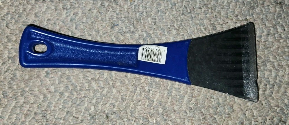 Winter WIndow Ice Scraper Heavy Duty Plastic Blue