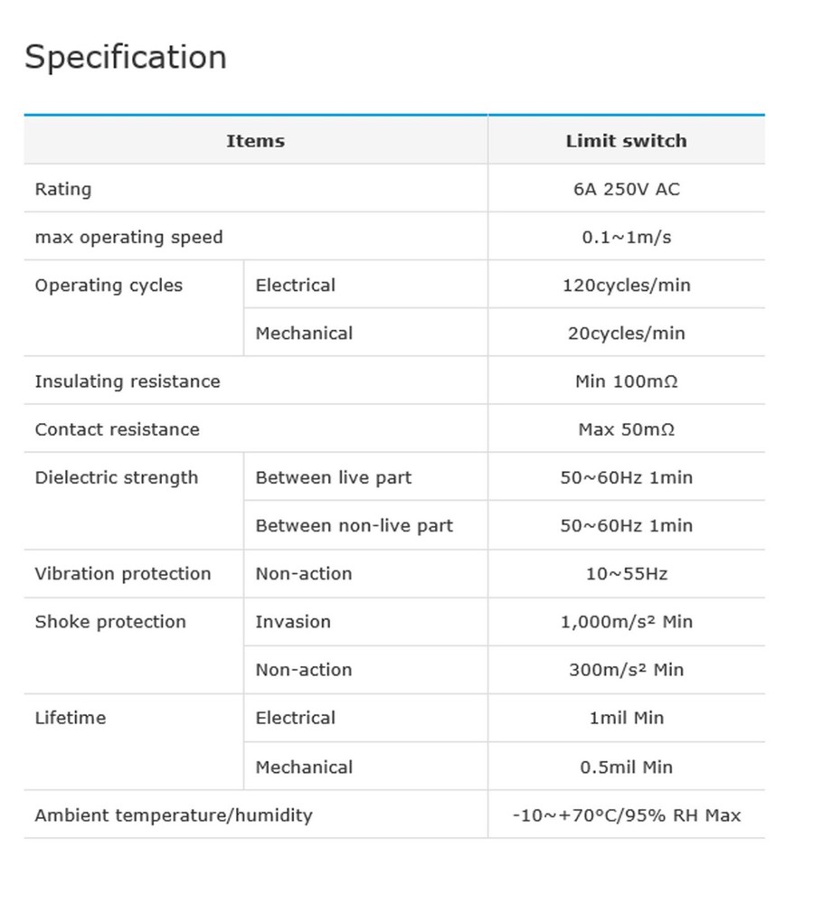 KG Auto KG-L001 limit switch Normal Variable roller lever Type 6A 250V AC