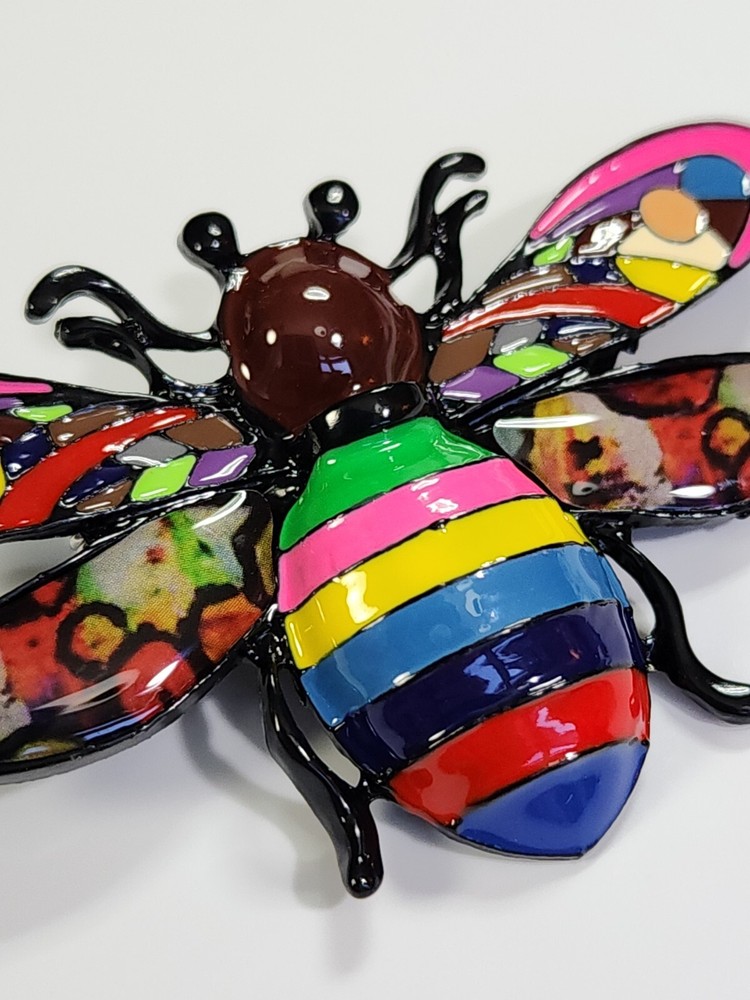 Butterfly Brooch Pin Large Size Multi-Color