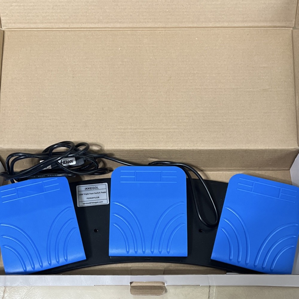 FS2020 Triple Pedal USB Foot Pedal Switch
