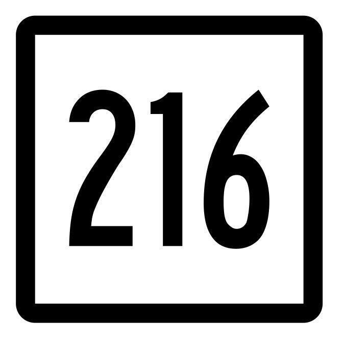 Connecticut State Route 216 Sticker Decal
