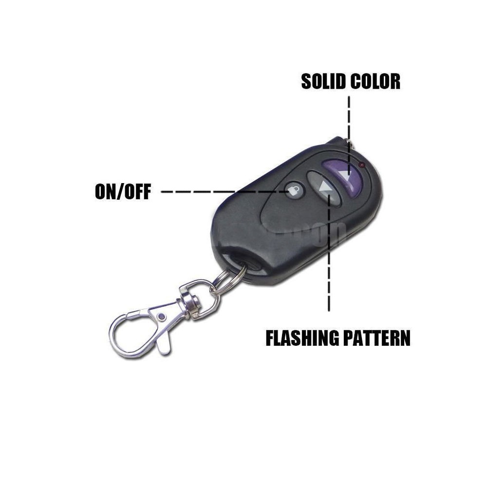 2PC 3LED White Car DRL Daytime Running Light Remote Control Strobe Flash Warning