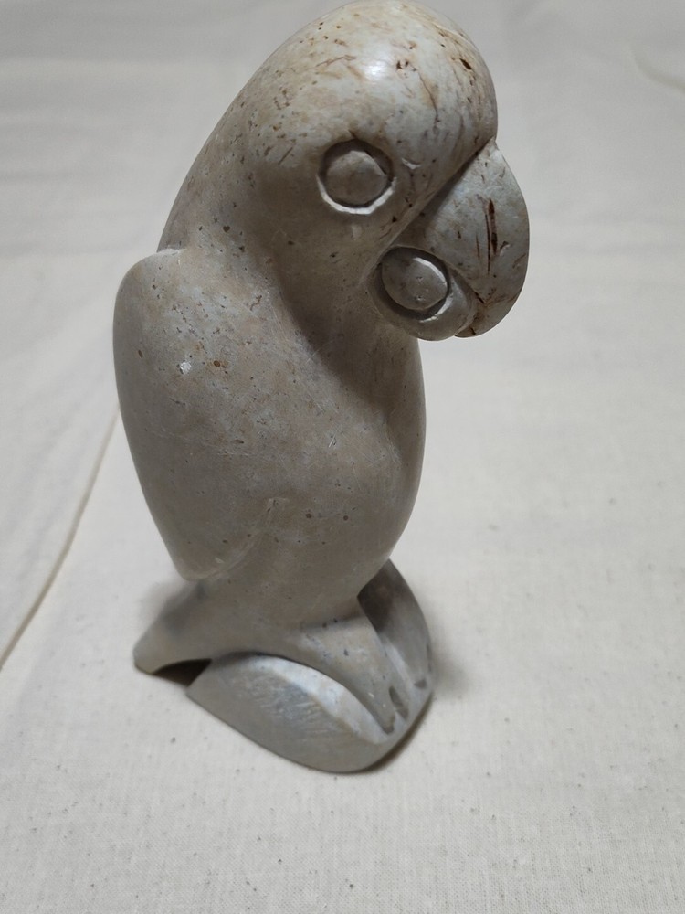 Carved Limestone Parrot Figure B19