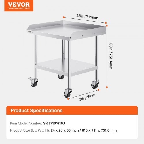 VEVOR Stainless Steel Work Table