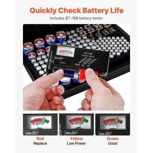 Battery Organizer Storage Box Battery Case Bag with Tester BT168