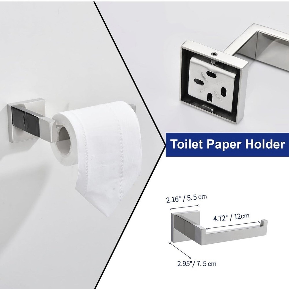 TASTOS 5-Piece Bathroom Hardware Set Wall Mounted Bathroom Accessory Set