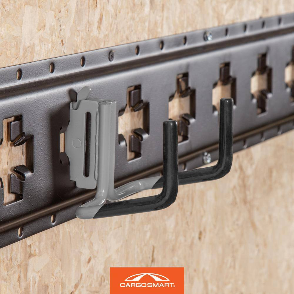Grey Powder Coated Dual Arm Tool Storage Hook (1-Pack)