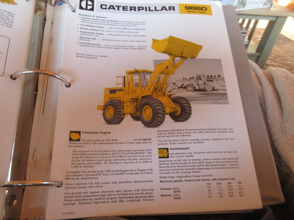 Caterpillar 966D Wheel Loader Brochure 6 page