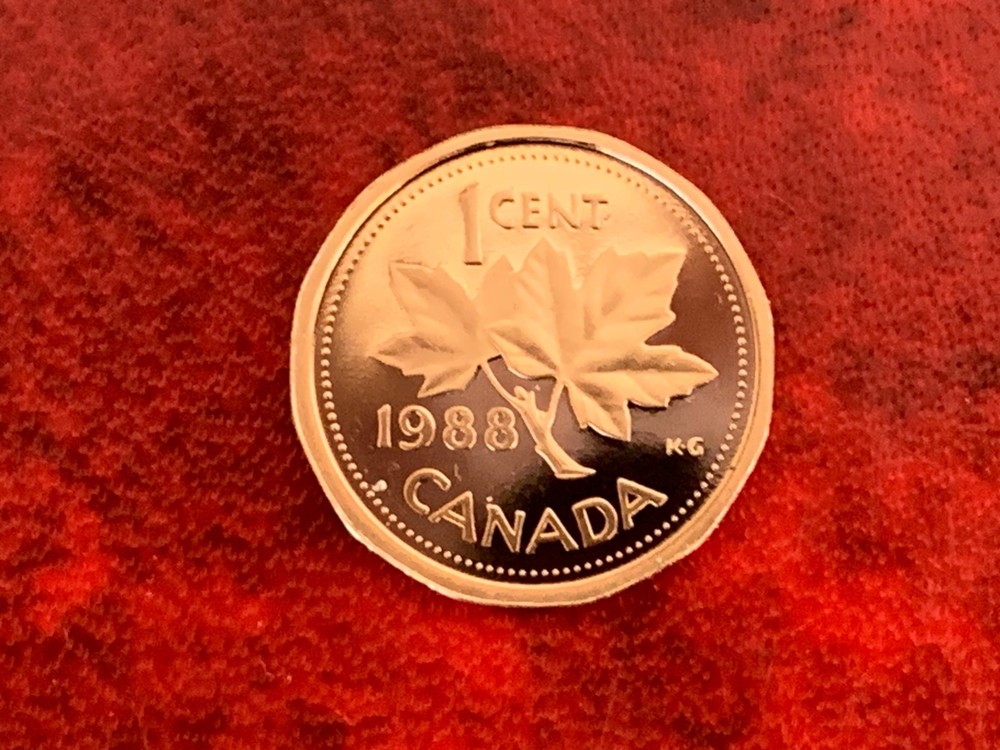 Canada 1 Cent 1988 Proof Coin-Uncirculated