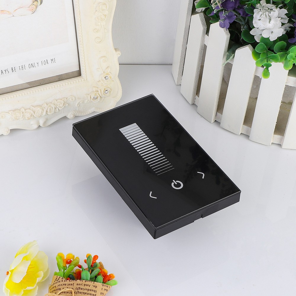 Wall Switch 12-24V Touch Panel Dimmer Controller Fr Single Color LED Strip Black