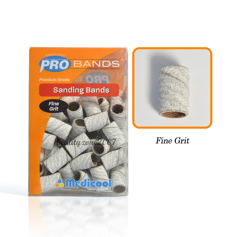 Medicool Zebra Acrylic Sanding Bands - Fine Grit 100 PCs