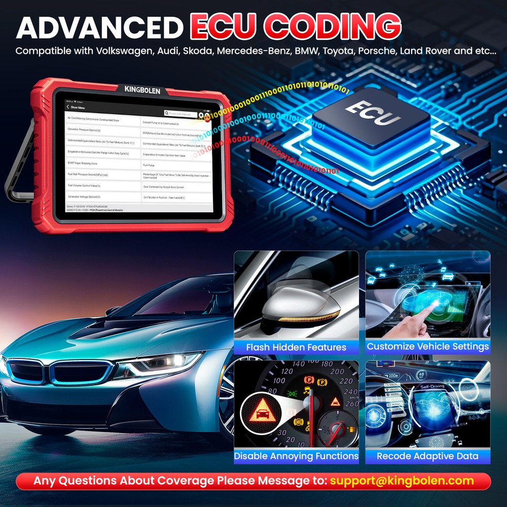 Kingbolen K10 ELITE OBD2 Car Diagnostic Tool Bidirectional Scanner Key Coding
