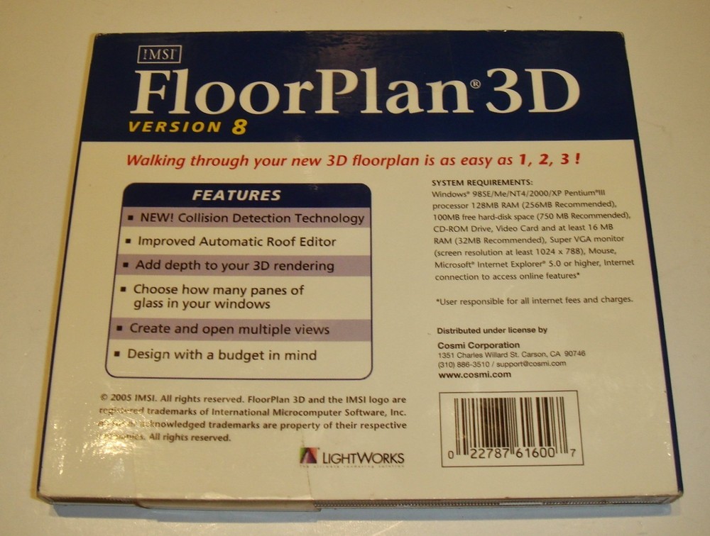 ISMI FLOORPLAN Vers 8 Software Windows PC 3D CAD design floor plan building DIY