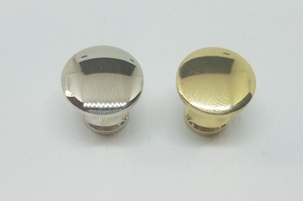 1/2" Polished Turned Solid Brass BOOKCASE Knob desk small cabinet drawer pull...