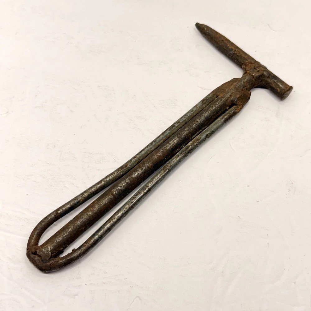 Vintage Rustic Hammer Pick Chisel Point Unique Loop Handle Tool