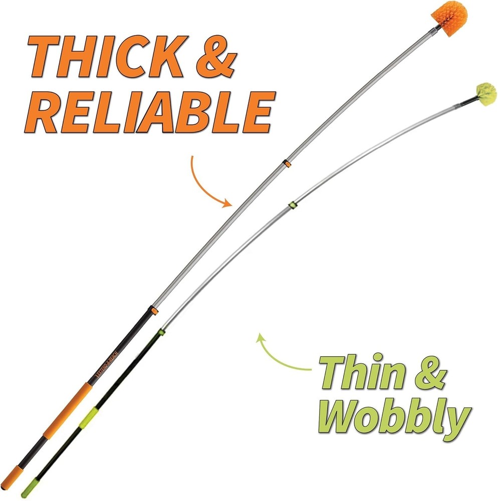 High Ceiling Duster Kit: 20ft Telescopic Pole & 3 Cleaning Tools Included