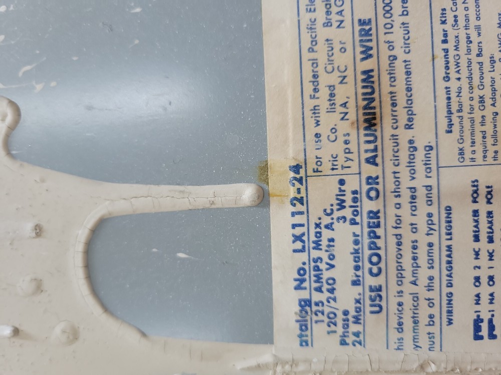 Federal Pacific FPE Panel LX112-24