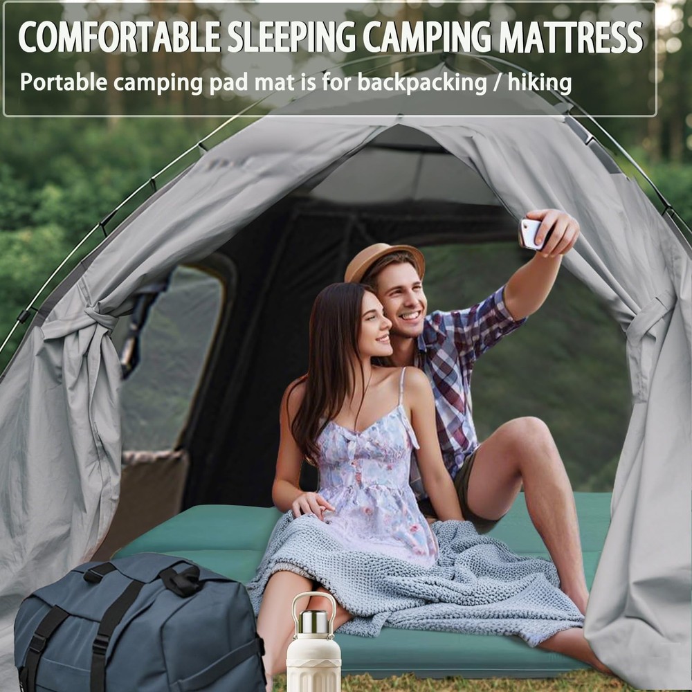 Self Inflating Sleeping Pad: Sleeping Pad with Pump 3.14" Ultra-Thick Memory ...