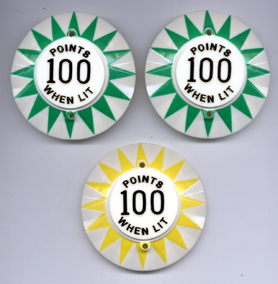 Bally El TORO  Pinball Machine POP BUMPER CAP SET