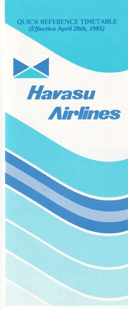Havasu Airlines timetable 1985/04/28
