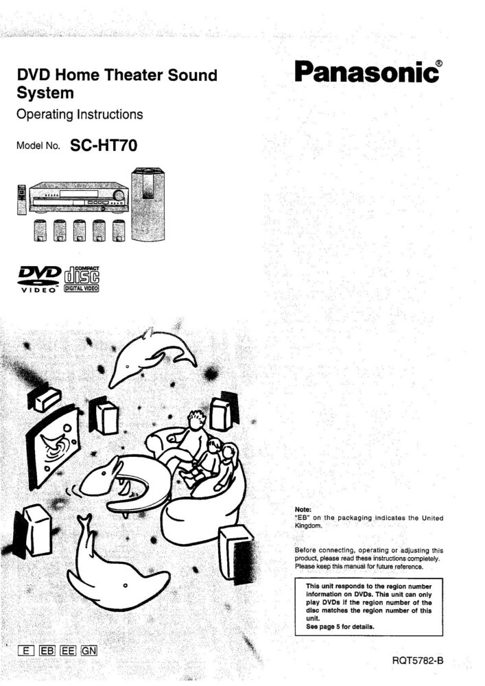 Panasonic SC-HT70 Home Theater System Owners Instruction Manual