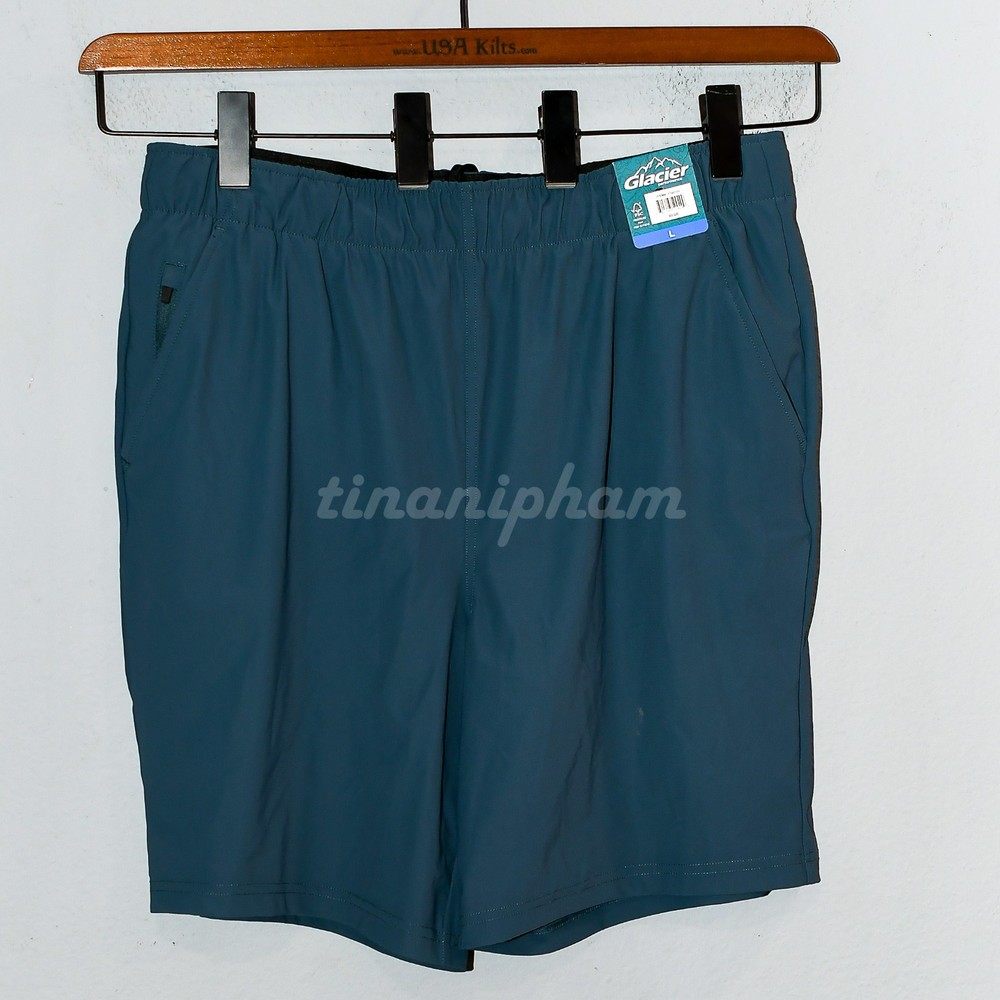 Glacier Men's Performance Shorts -Brown , blue