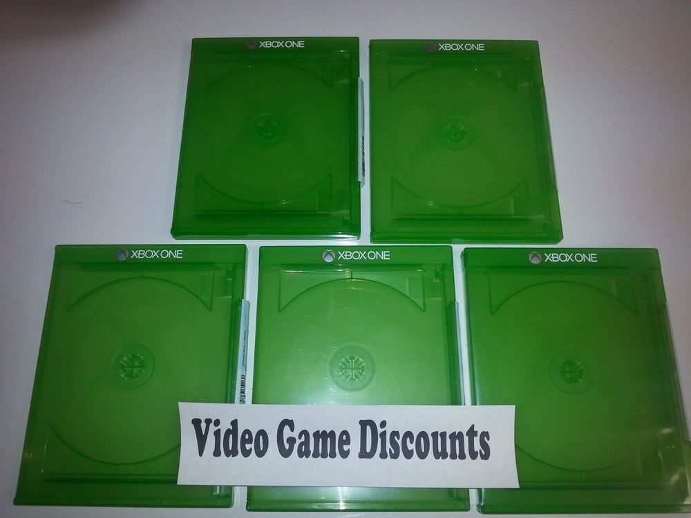 QTY 5 Xbox One 1 Authentic Microsoft Replacement Game Disc Case Box with LOGO